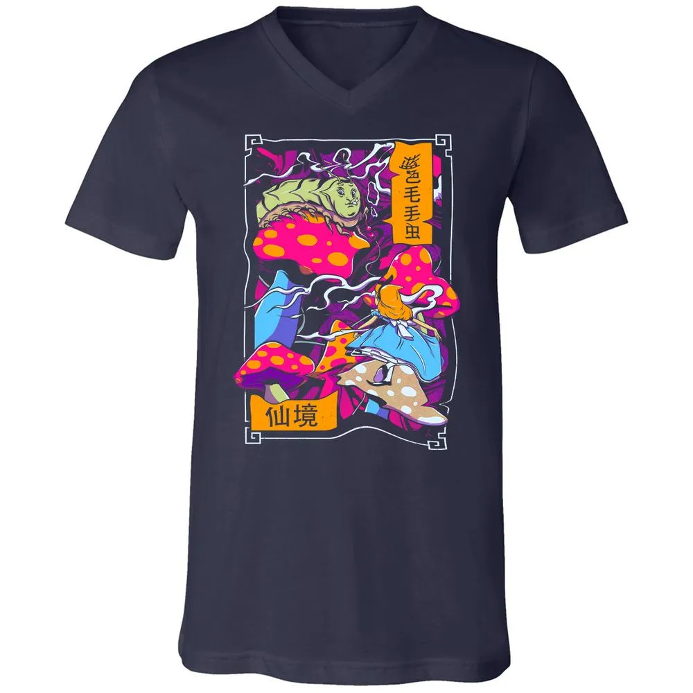 Unisex V-Neck T-Shirt - 3CE1Q7VT - Navy - 2
