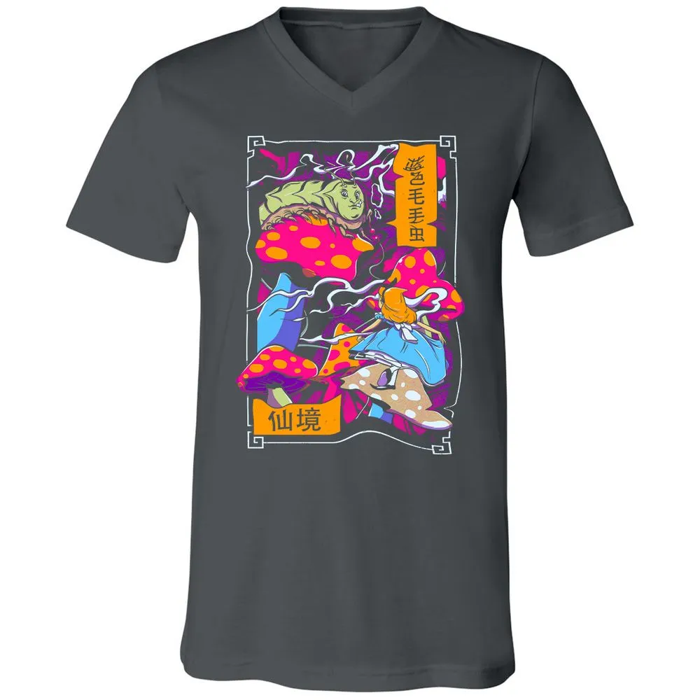 Unisex V-Neck T-Shirt - 3CE1Q7VT - Asphalt - 12
