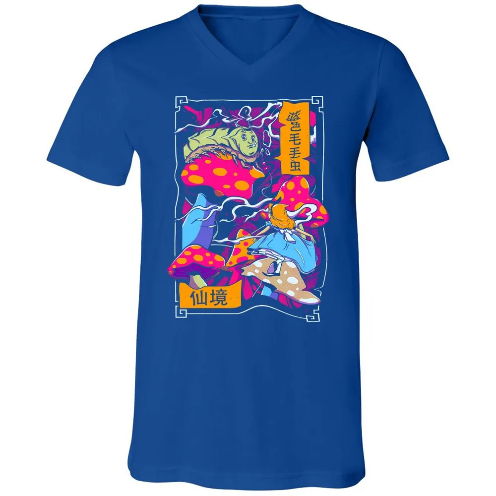 Unisex V-Neck T-Shirt - 3CE1Q7VT - True Royal - 4
