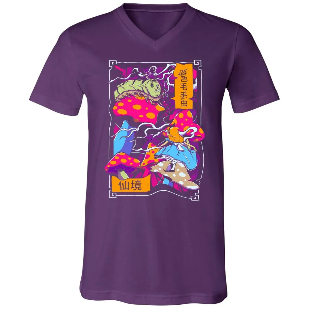 Unisex V-Neck T-Shirt - 3CE1Q7VT - Team Purple - 9
