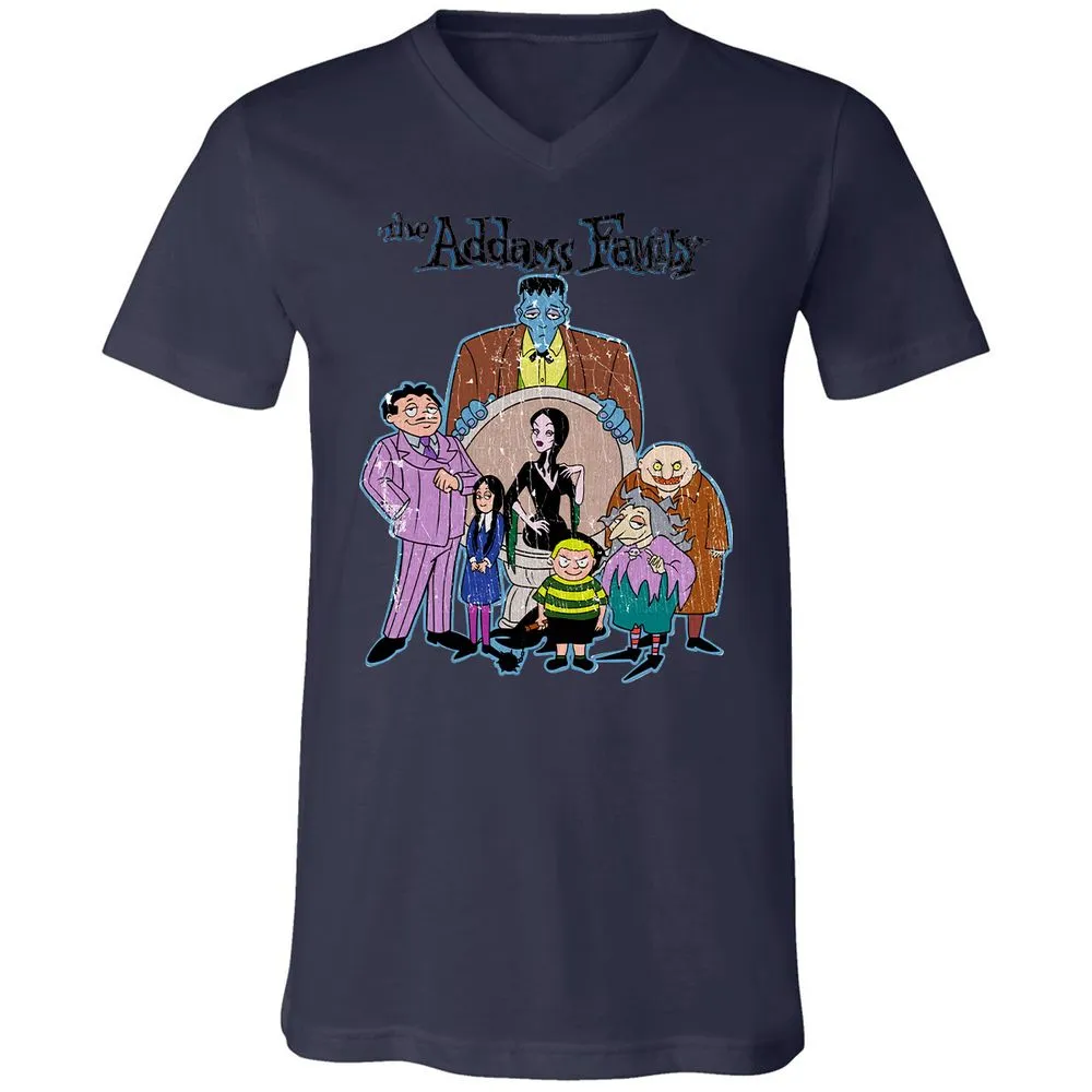 Unisex V-Neck T-Shirt - P1NZ93KD - Navy - 9