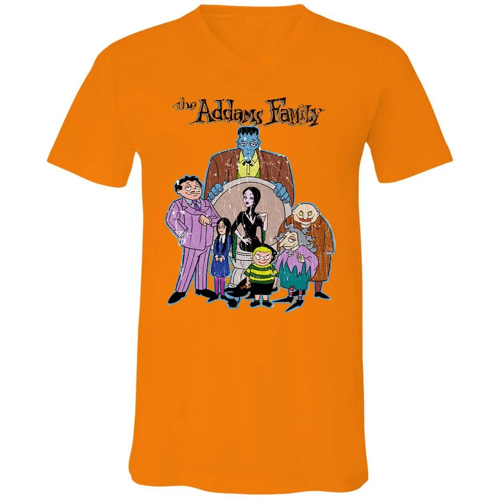Unisex V-Neck T-Shirt - P1NZ93KD - Orange - 11