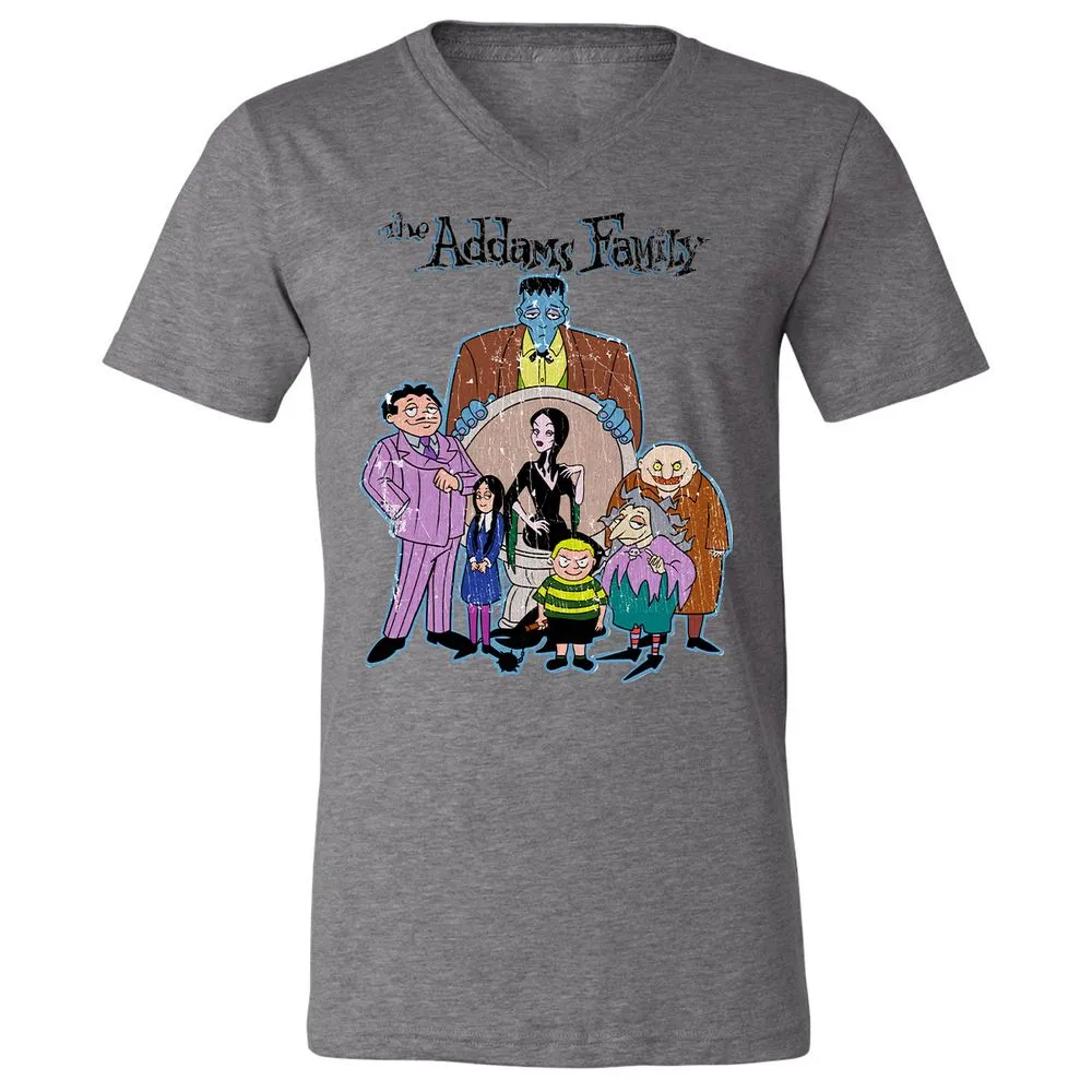 Unisex V-Neck T-Shirt - P1NZ93KD - Deep Heather - 13