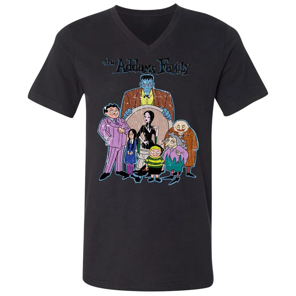 Unisex V-Neck T-Shirt - P1NZ93KD - Black - 16