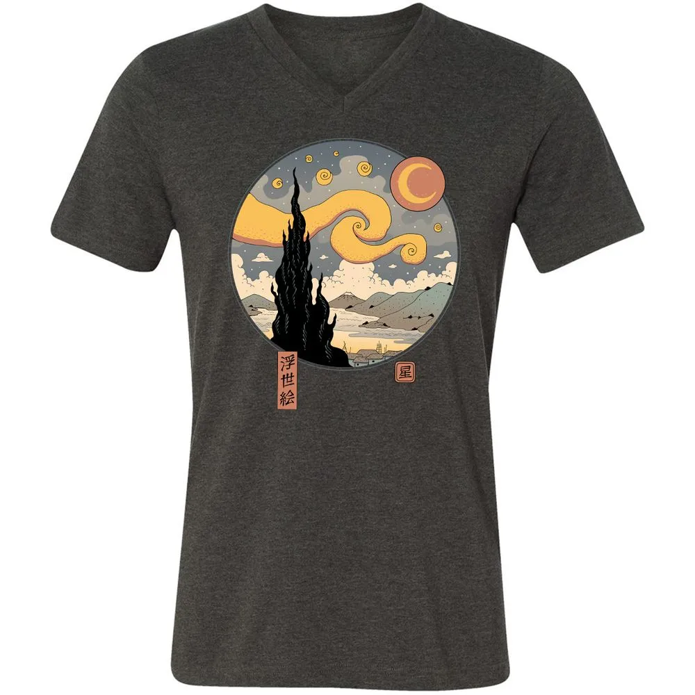 Unisex V-Neck T-Shirt - CPAVYYSM - Dark Grey Heather - 8