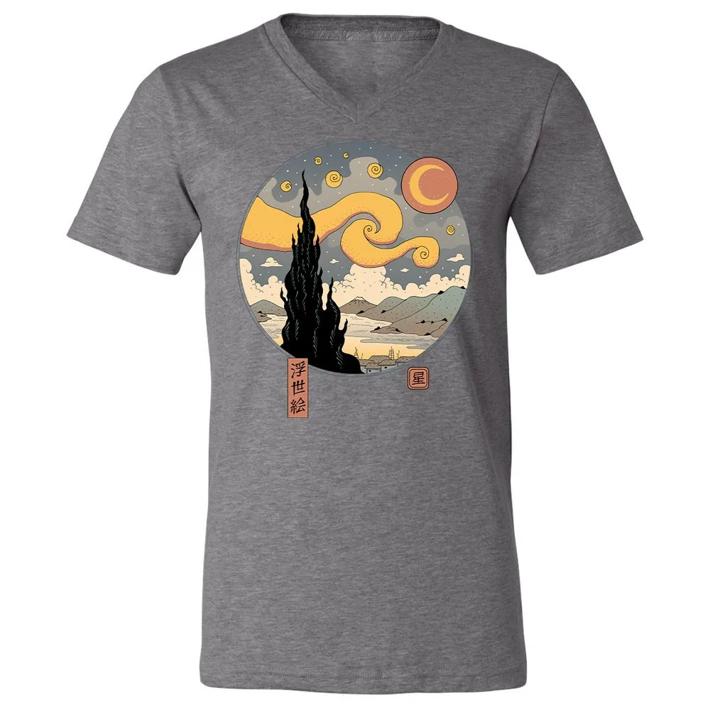 Unisex V-Neck T-Shirt - CPAVYYSM - Deep Heather - 13