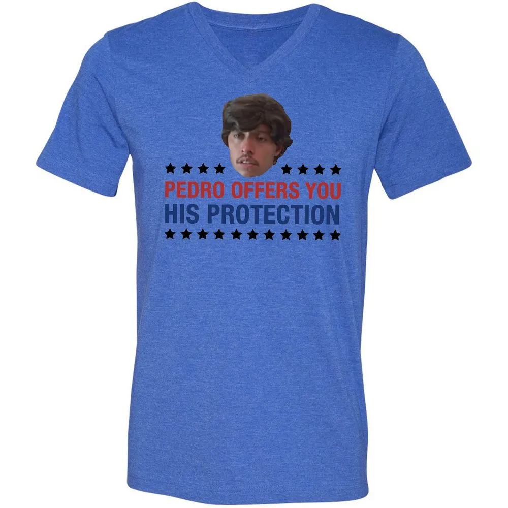 Unisex V-Neck T-Shirt - ABD3UGYG - Heather True Royal - 14