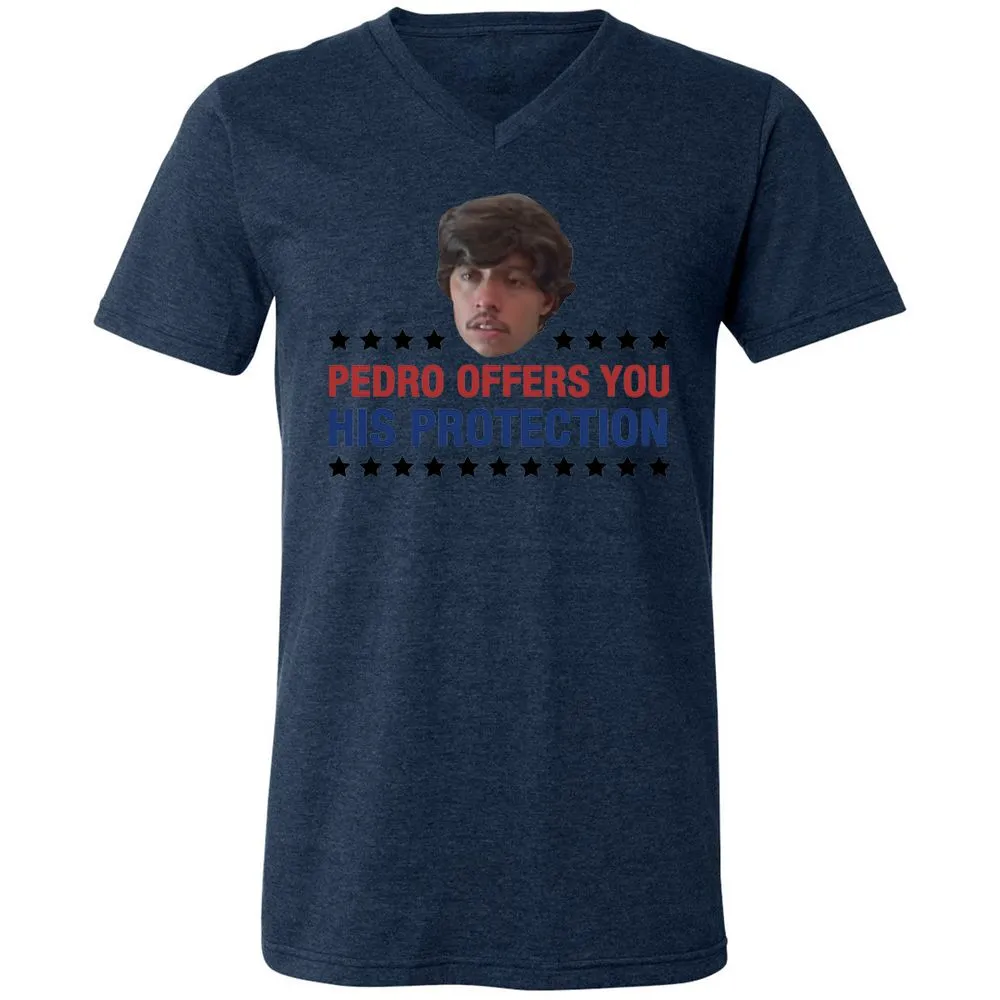 Unisex V-Neck T-Shirt - ABD3UGYG - Heather Navy - 15