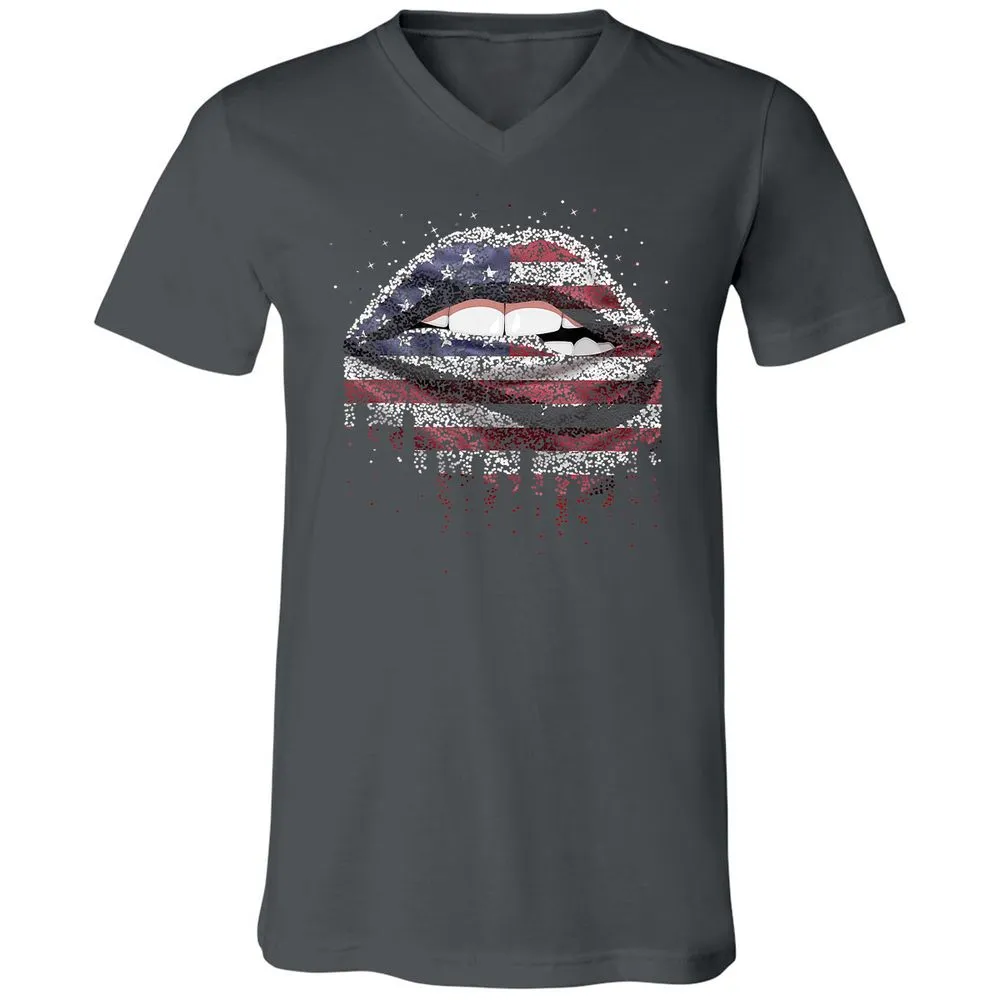 Unisex V-Neck T-Shirt - VAPHYMMY - Asphalt - 12