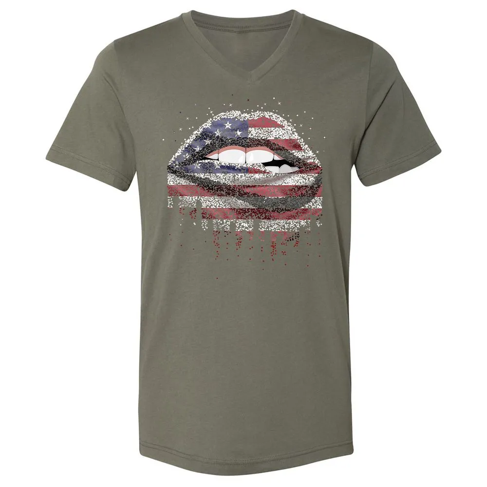 Unisex V-Neck T-Shirt - VAPHYMMY - Military Green - 10