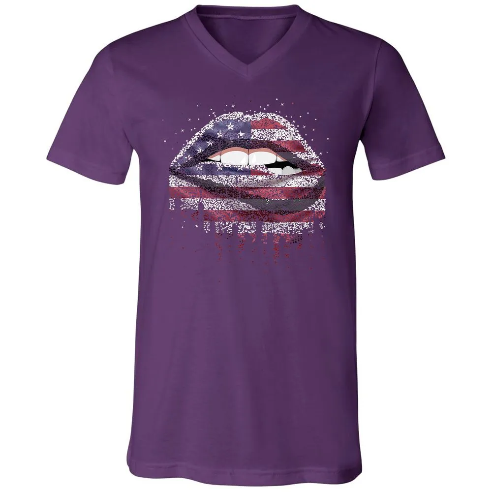 Unisex V-Neck T-Shirt - VAPHYMMY - Team Purple - 9