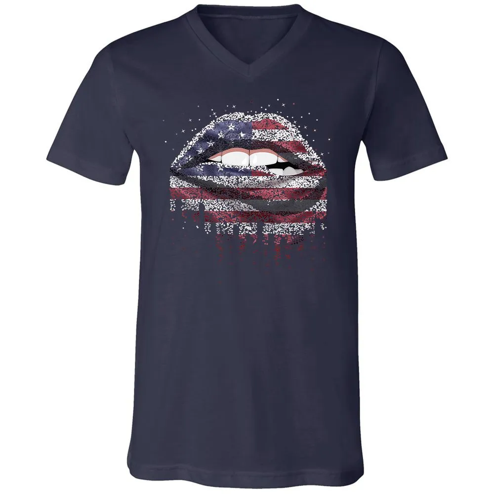 Unisex V-Neck T-Shirt - VAPHYMMY - Navy - 2
