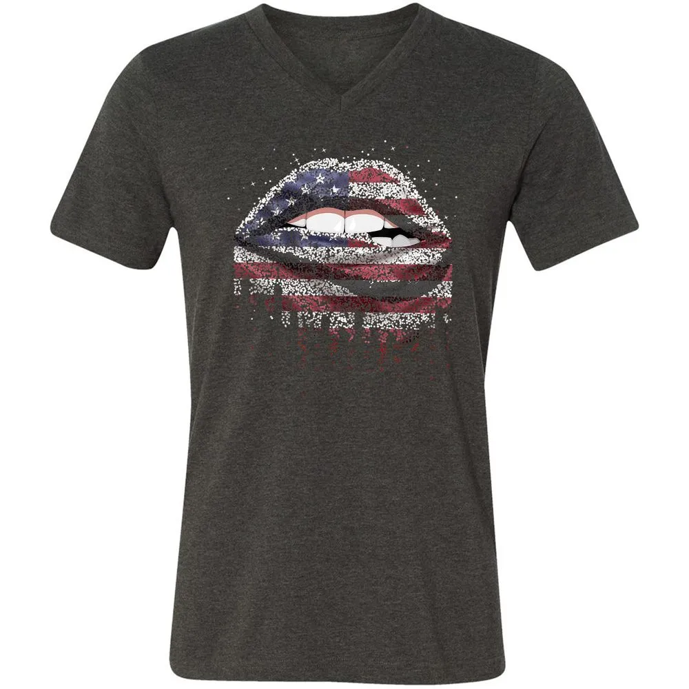 Unisex V-Neck T-Shirt - VAPHYMMY - Dark Grey Heather - 8