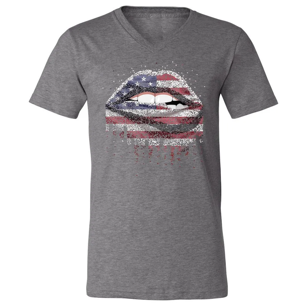 Unisex V-Neck T-Shirt - VAPHYMMY - Deep Heather - 13