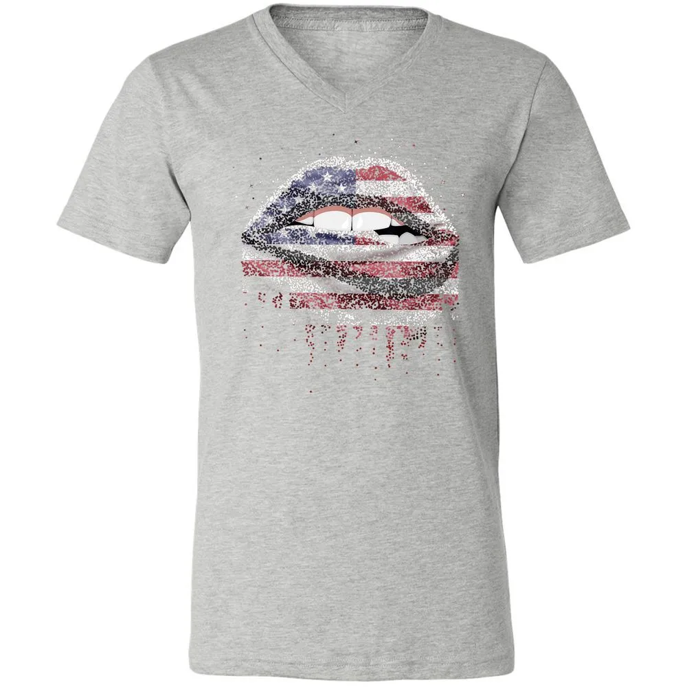 Unisex V-Neck T-Shirt - VAPHYMMY - Athletic Heather - 7