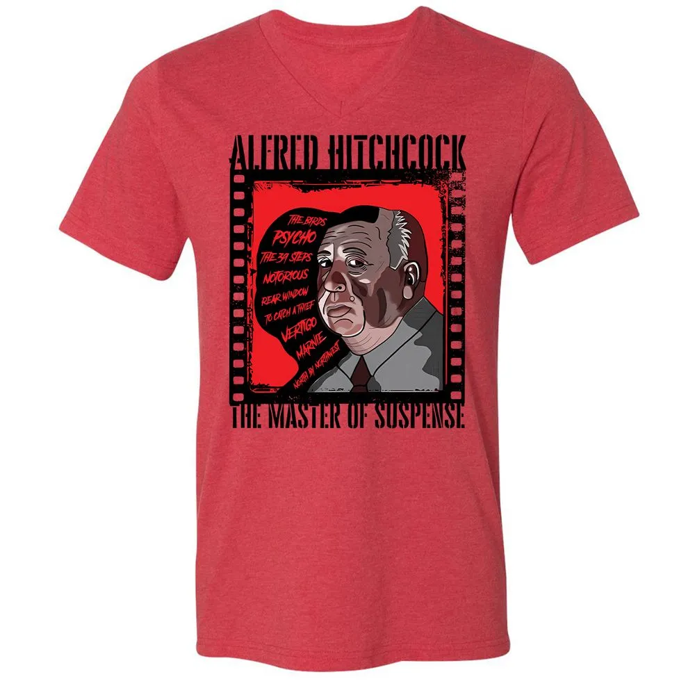 Unisex V-Neck T-Shirt - NMGQJT3H - Heather Red - 5