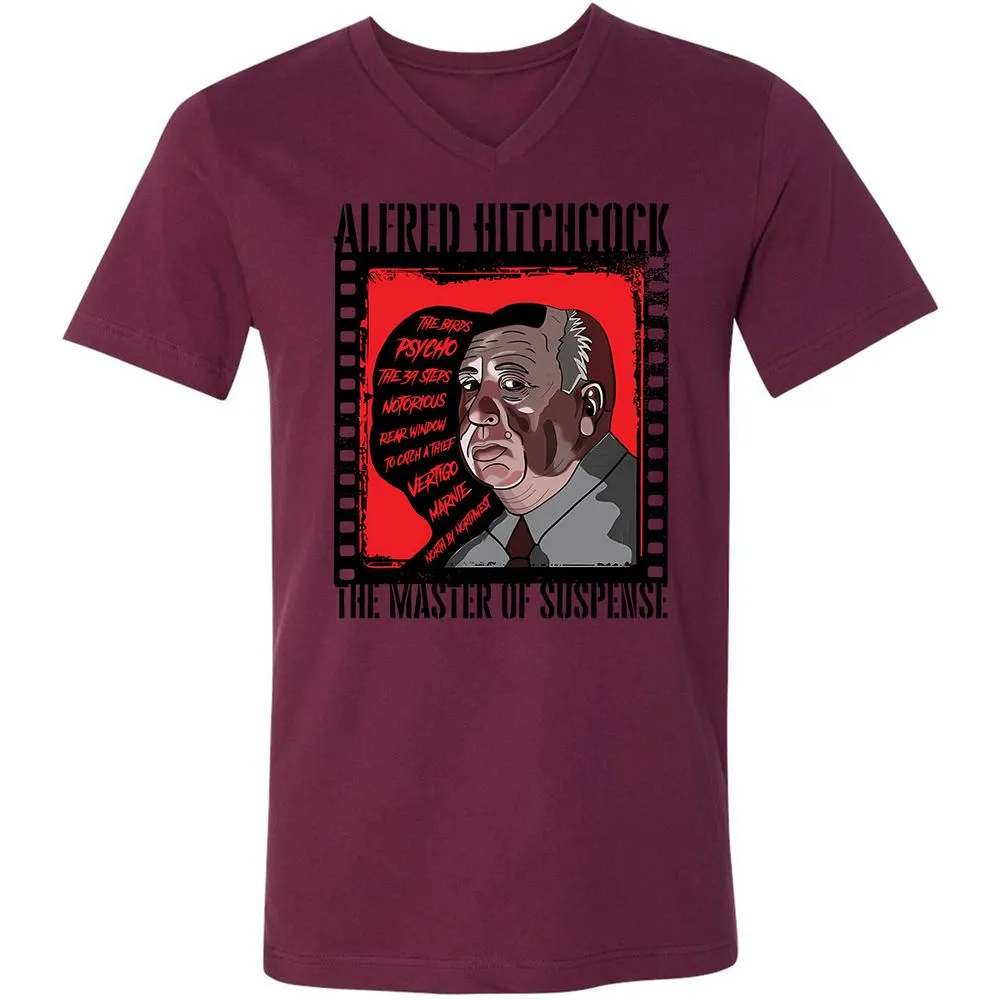Unisex V-Neck T-Shirt - NMGQJT3H - Maroon - 6