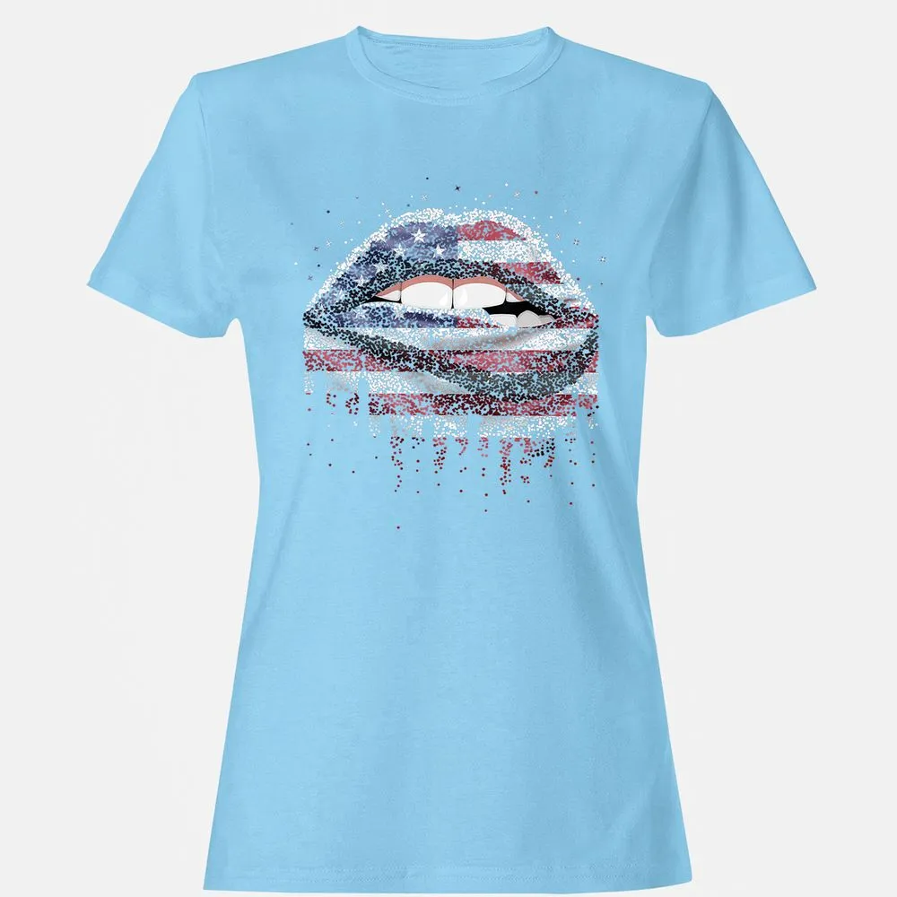 Women's T-Shirt - Y9HYQBZR - Light Blue - 8