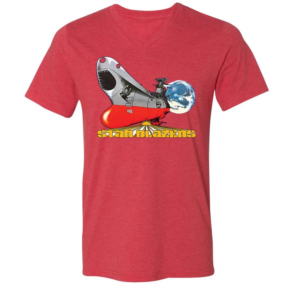 Unisex V-Neck T-Shirt - AX3AXGCB - Heather Red - 5