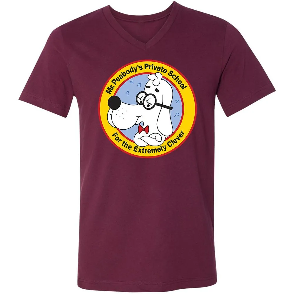 Unisex V-Neck T-Shirt - AHJYAQWW - Maroon - 6