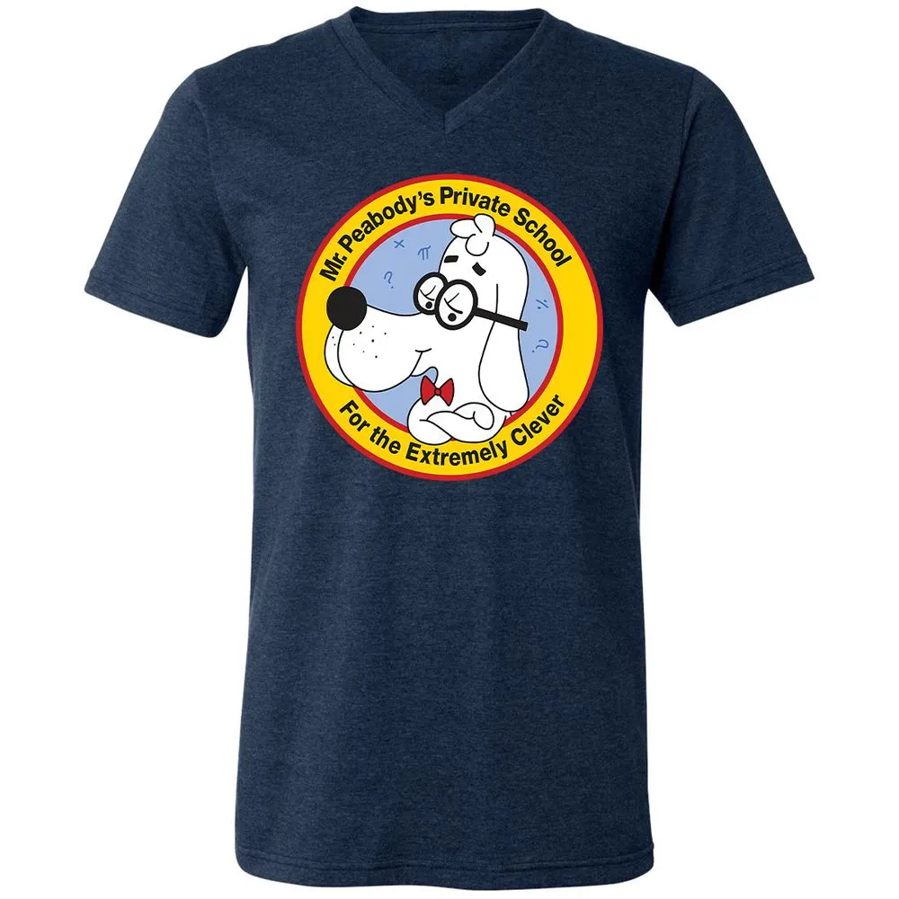 Unisex V-Neck T-Shirt - AHJYAQWW - Heather Navy - 15