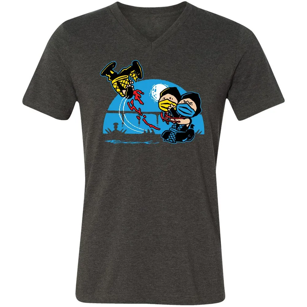Unisex V-Neck T-Shirt - RCGBQWD8 - Dark Grey Heather - 8