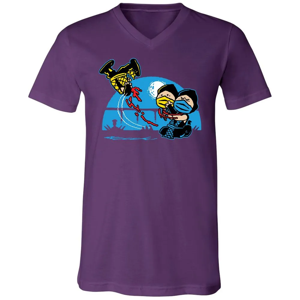 Unisex V-Neck T-Shirt - RCGBQWD8 - Team Purple - 9