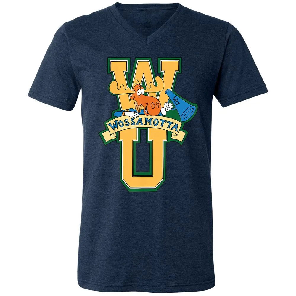 Unisex V-Neck T-Shirt - N2BN81FU - Heather Navy - 15