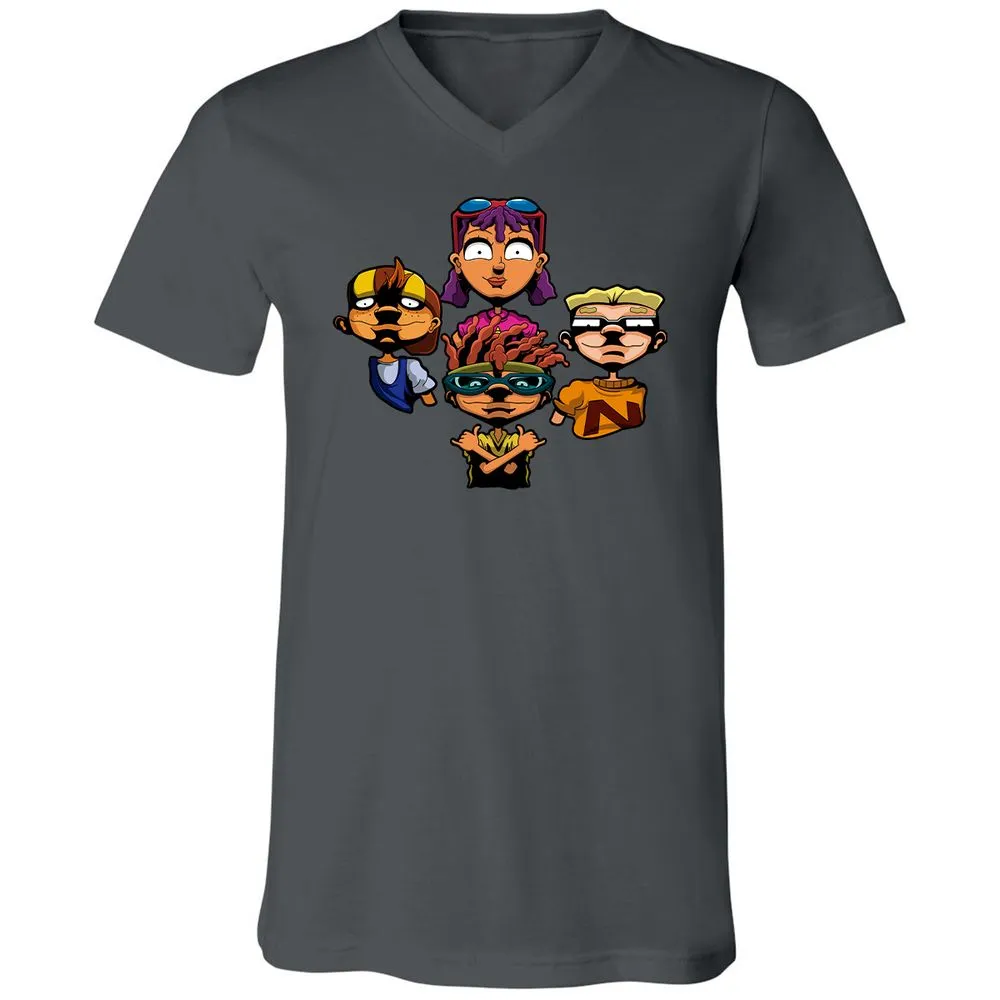 Unisex V-Neck T-Shirt - AZ3SAE4U - Asphalt - 12