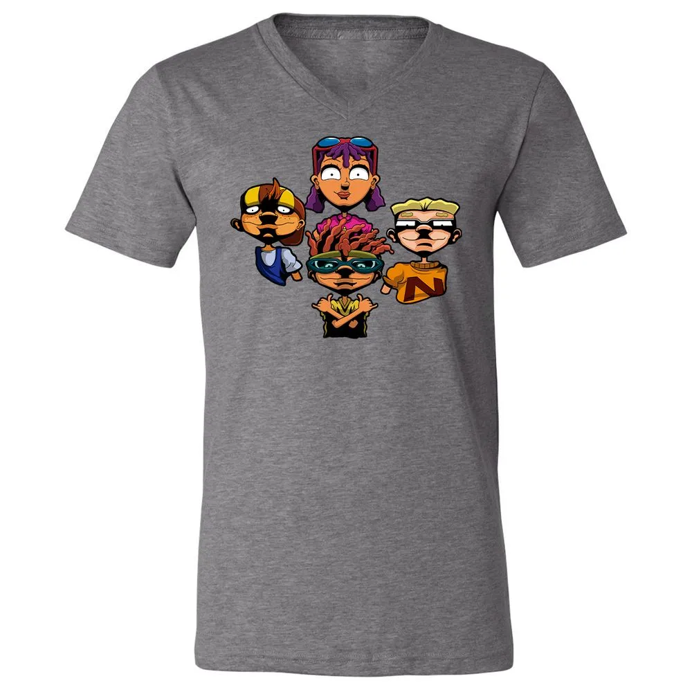 Unisex V-Neck T-Shirt - AZ3SAE4U - Deep Heather - 13