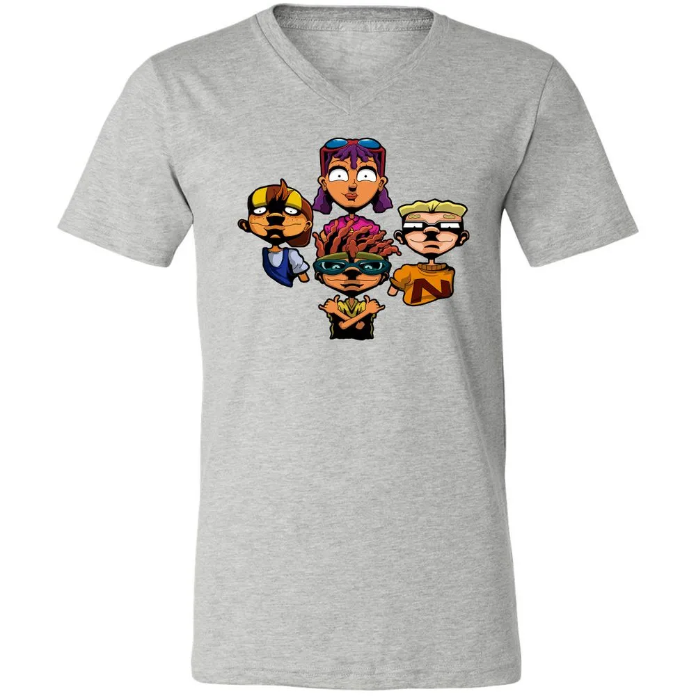 Unisex V-Neck T-Shirt - AZ3SAE4U - Athletic Heather - 7