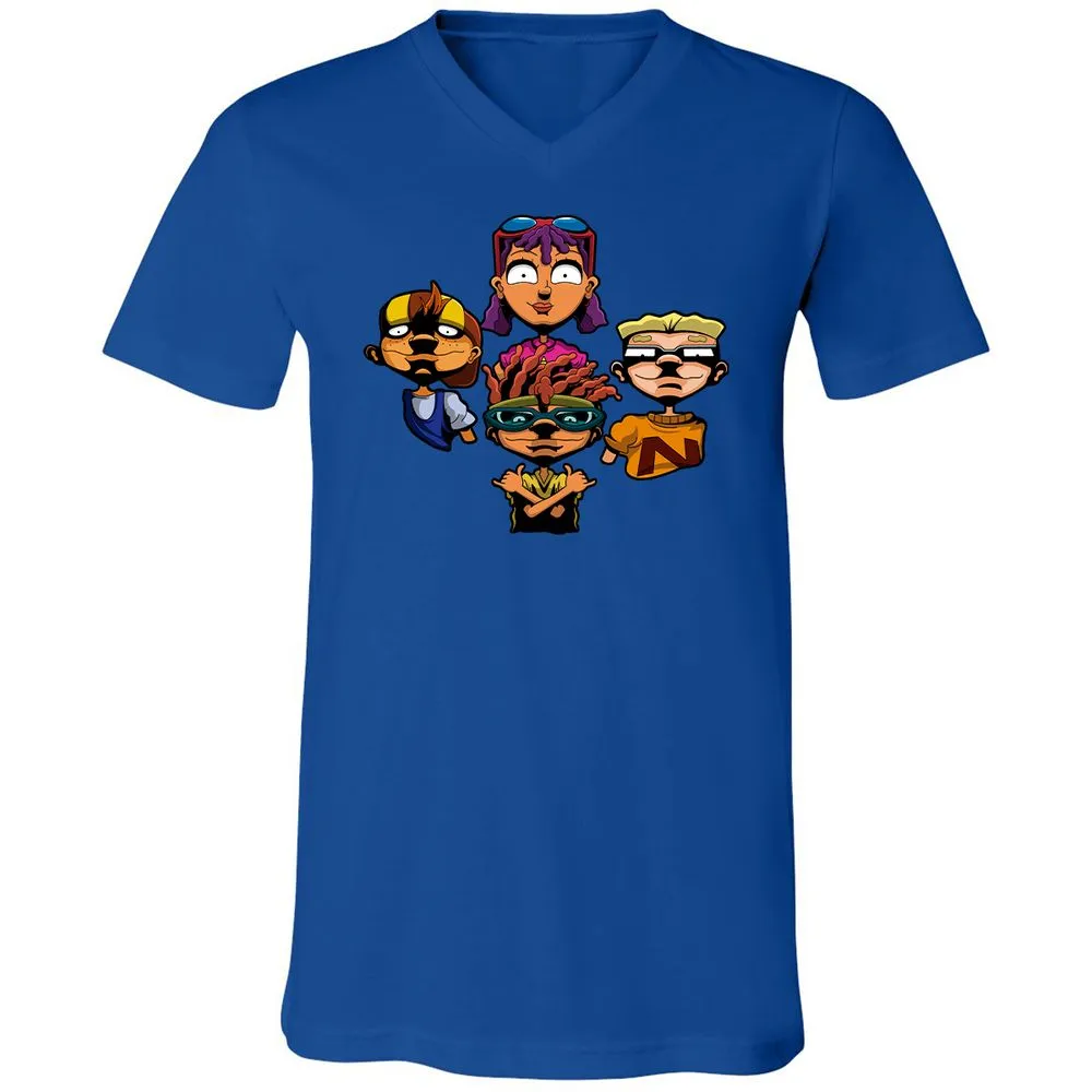 Unisex V-Neck T-Shirt - AZ3SAE4U - True Royal - 4