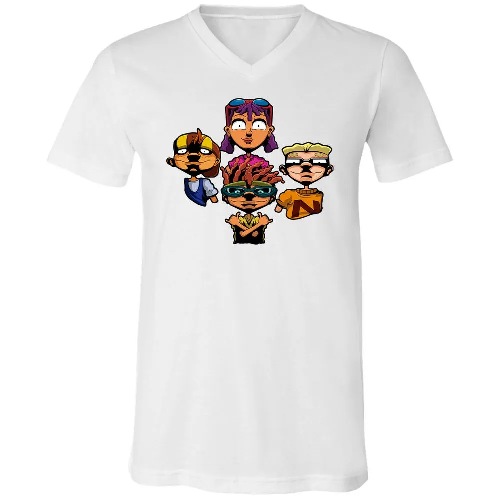 Unisex V-Neck T-Shirt - AZ3SAE4U - White - 5