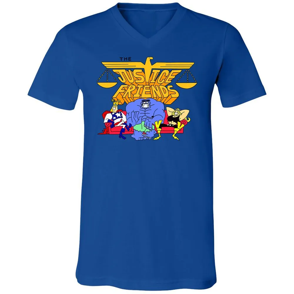 Unisex V-Neck T-Shirt - KZWKJJ7D - True Royal - 4