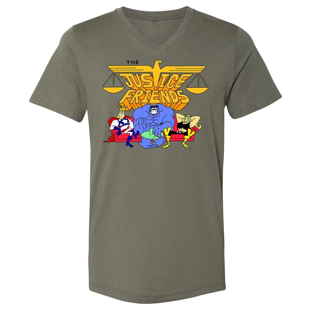Unisex V-Neck T-Shirt - KZWKJJ7D - Military Green - 10
