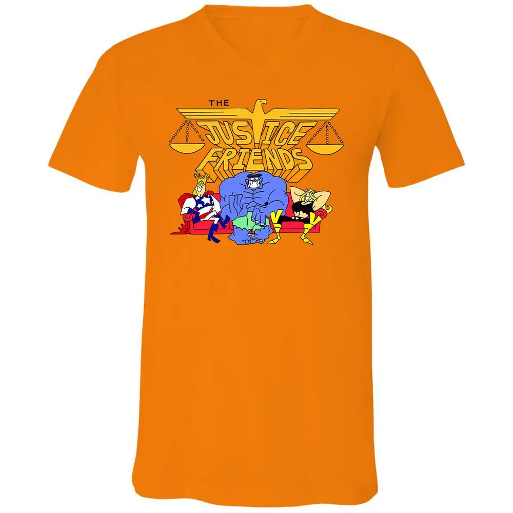 Unisex V-Neck T-Shirt - KZWKJJ7D - Orange - 11