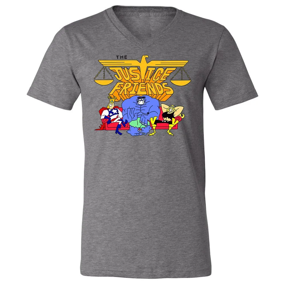 Unisex V-Neck T-Shirt - KZWKJJ7D - Deep Heather - 13