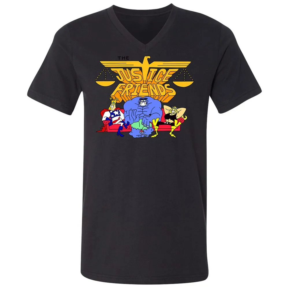 Unisex V-Neck T-Shirt - KZWKJJ7D - Black - 16