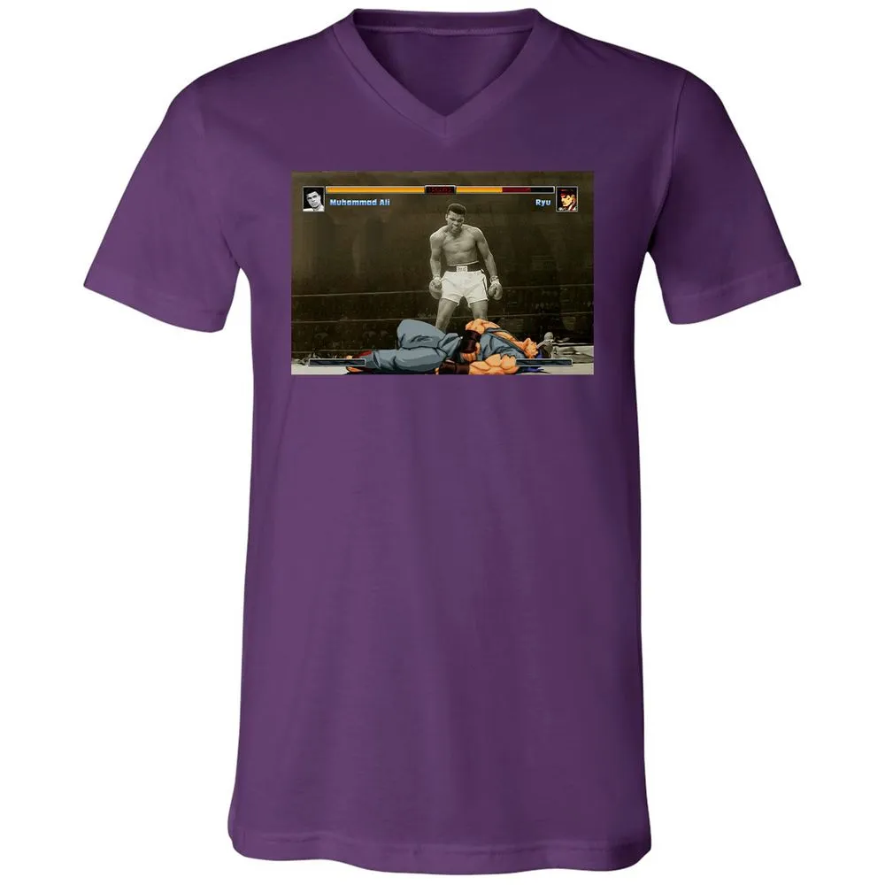 Unisex V-Neck T-Shirt - BUMUMRWG - Team Purple - 9