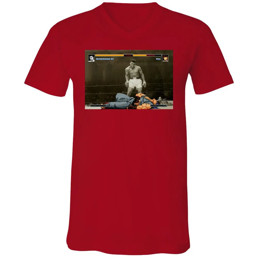 Unisex V-Neck T-Shirt - BUMUMRWG - Red - 3