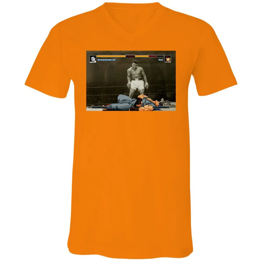 Unisex V-Neck T-Shirt - BUMUMRWG - Orange - 11