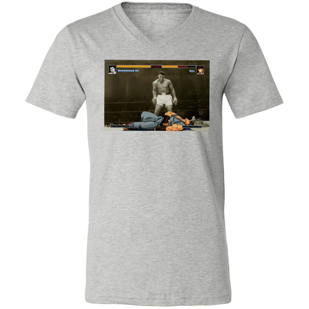Unisex V-Neck T-Shirt - BUMUMRWG - Athletic Heather - 7
