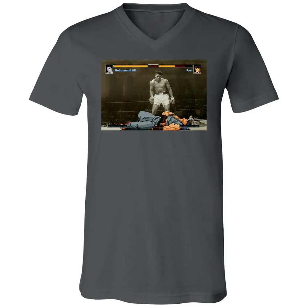Unisex V-Neck T-Shirt - BUMUMRWG - Asphalt - 12