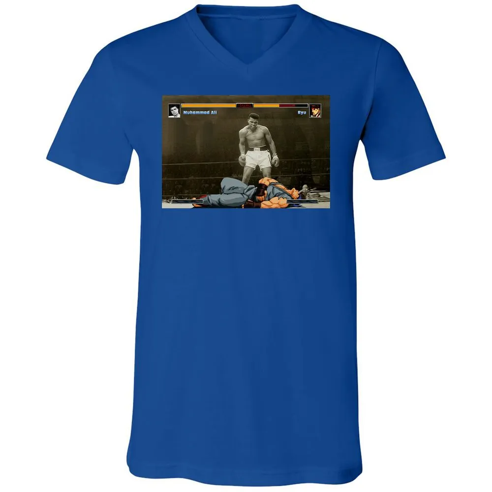 Unisex V-Neck T-Shirt - BUMUMRWG - True Royal - 4