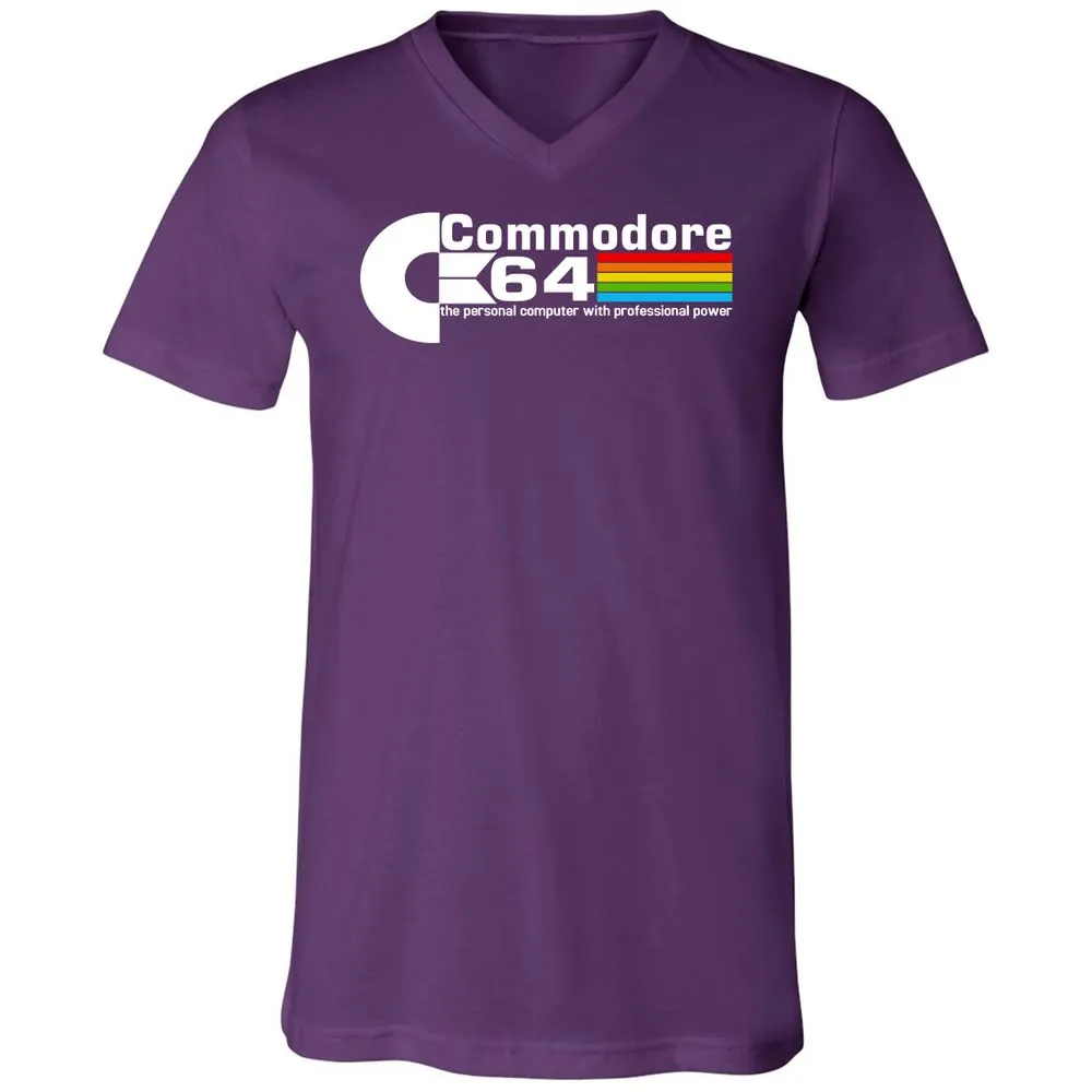 Unisex V-Neck T-Shirt - QE6GK54M - Team Purple - 9