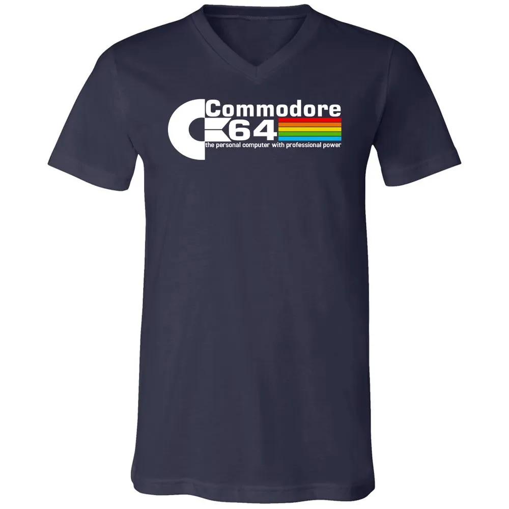 Unisex V-Neck T-Shirt - QE6GK54M - Navy - 2
