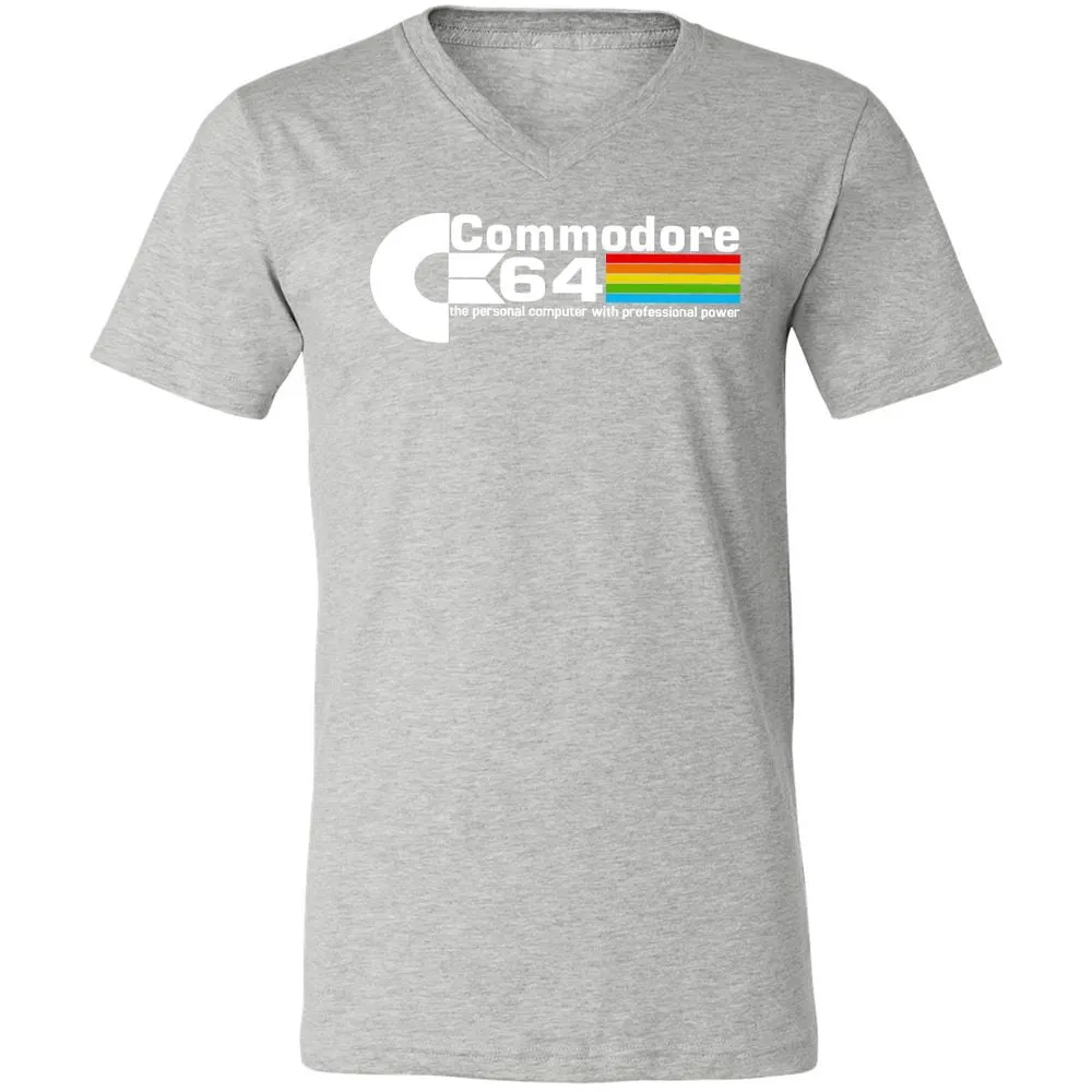 Unisex V-Neck T-Shirt - QE6GK54M - Athletic Heather - 7
