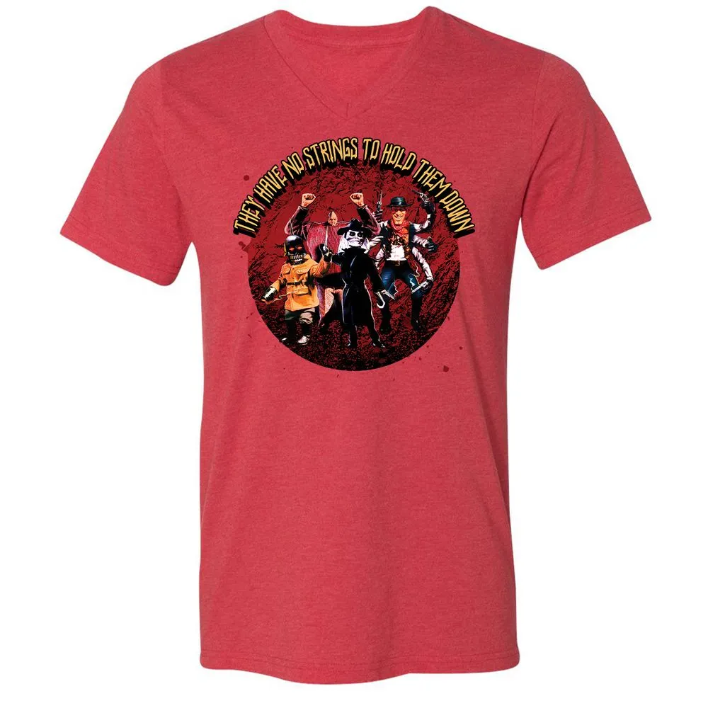 Unisex V-Neck T-Shirt - 3V26T4DZ - Heather Red - 5
