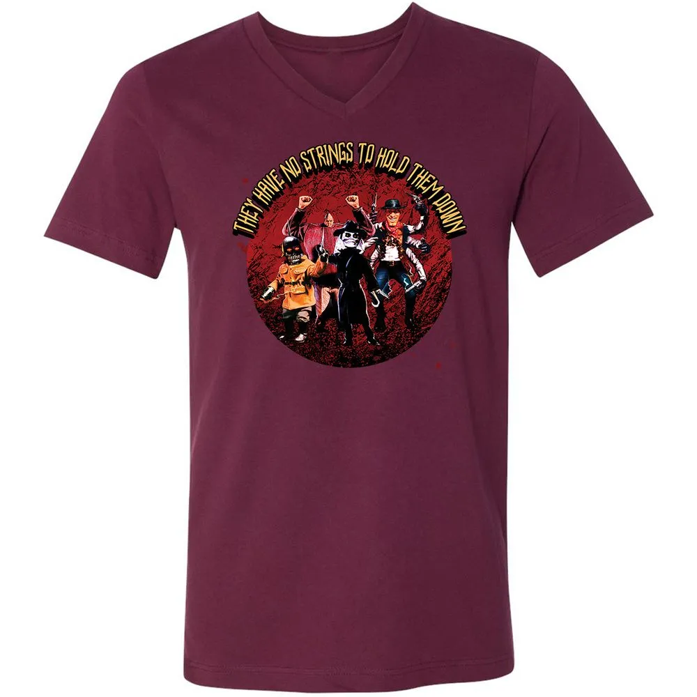 Unisex V-Neck T-Shirt - 3V26T4DZ - Maroon - 6