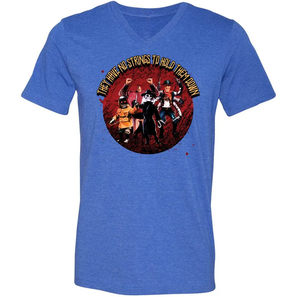 Unisex V-Neck T-Shirt - 3V26T4DZ - Heather True Royal - 14